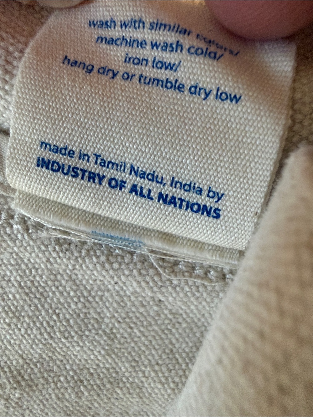 Industry of All Nations Organic Cotton Pants Unbleached Undyed Size 26 - Picture 4 of 13